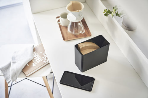 Yamazaki Koffiefilterhouder - Tower - Zwart - vtwonen shop