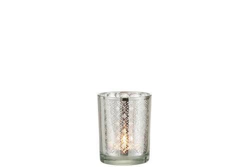 J-Line windlicht Oosters - glas - zilver - small - 2 stuks - vtwonen shop