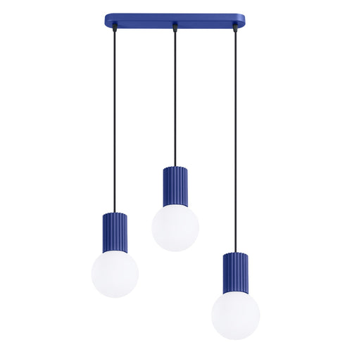 Sollux Lighting Hanglamp HALO 3L ultramarijn - 40x6x120cm
