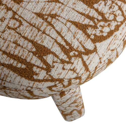 WOOOD fauteuil met dessin Upke - Polyester - Naturel/Bruin - 76x75x69 - vtwonen shop