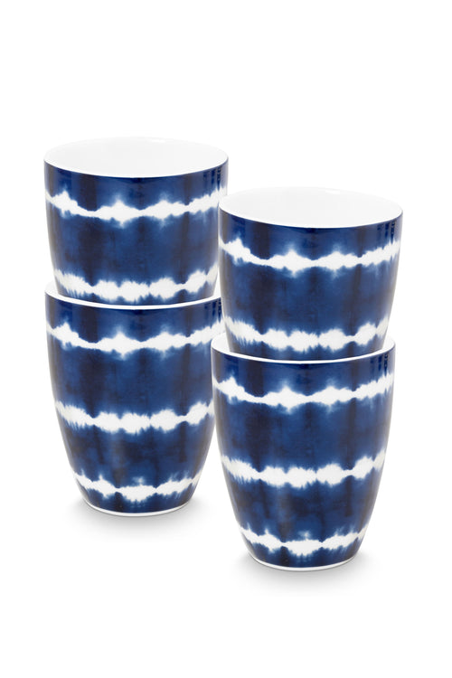vtwonen - Tie-Dye Mok zonder oor - Serviesset van 4 - 425ml - vtwonen shop