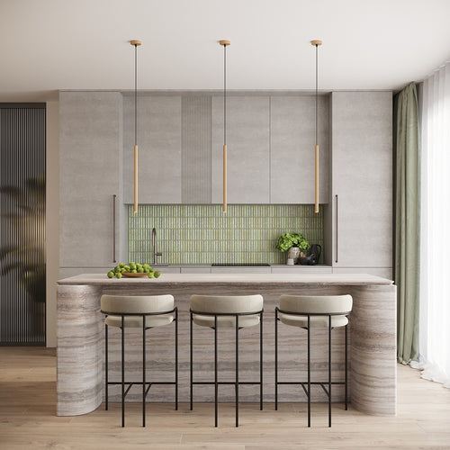 Sollux Lighting Hanglamp ARCHE 3P goud - 20x20x120cm