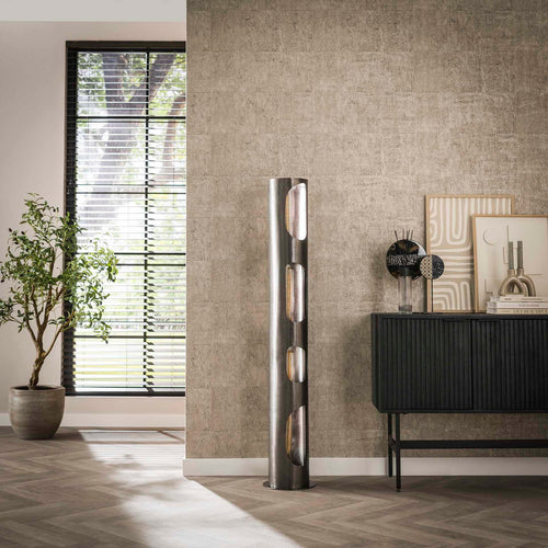 Giga Meubel Vloerlamp Organic - Zwart Metaal - 4-Lichts - 25x25x130cm - vtwonen shop