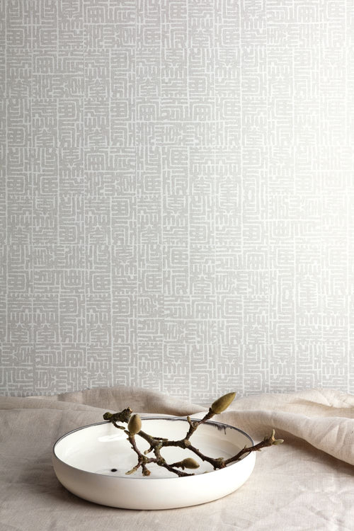 Masureel behang grafisch motief grijs - 53 cm x 10.05 m - 630669
