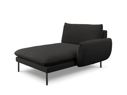 Cosmopolitan Design rechter chaise longue Vienna boucle, zwart - 170x110x95cm