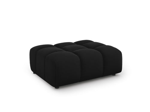 Cosmopolitan Design Poef Sky flueel, zwart - 80x102x43cm
