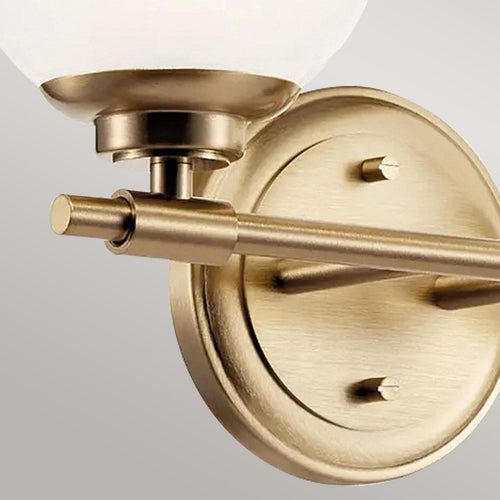 Badezimmer Wandleuchte Modern Champagner Bronze 3000K IP44 2x G9
