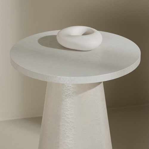 Nest living Lexi Houten Bijzettafel Glanzend Wit - Ø 35 cm - vtwonen shop