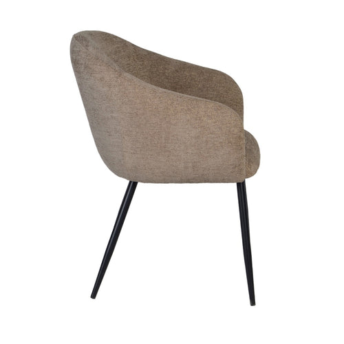 Giga Meubel Eetkamerstoel Meau - Metaal - Taupe - Set van 2 - vtwonen shop