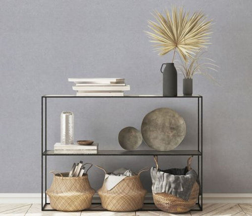 Erismann behang effen blauw grijs - 53 cm x 10.05 m - 662429 - vtwonen shop