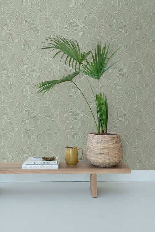ESTAhome behang bladeren mintgroen - 53 cm x 10.05 m - 130934