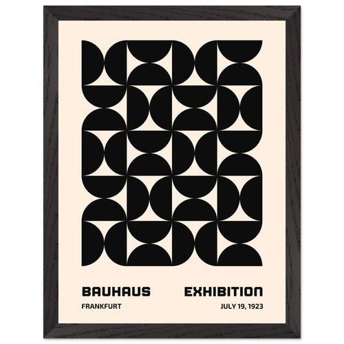 Artfulprints Poster met Lijst Bauhaus - 19 juli 1923 zwart   - 30x40 cm - Zwart / Wit