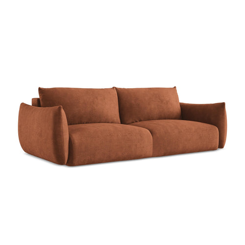 LaMiaSofa 3-zits slaapbank Savona - chenille stof - terracotta - 230x105x90