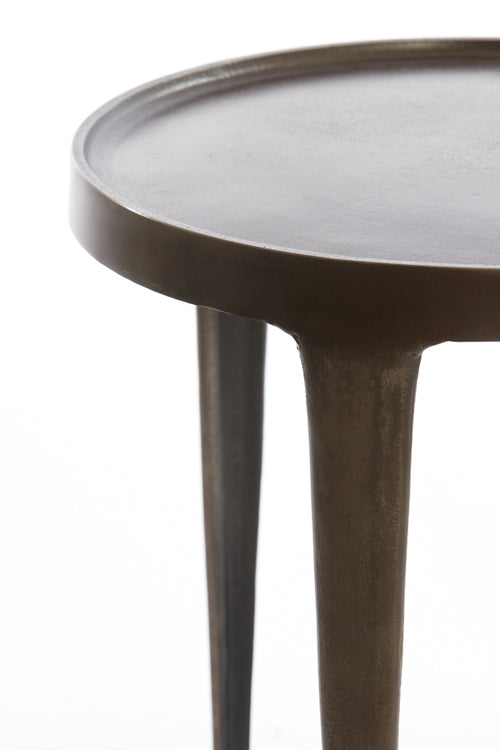 Light & Living bijzettafel TOBIAS - Ø43x45.5cm - bruin - Set van 2