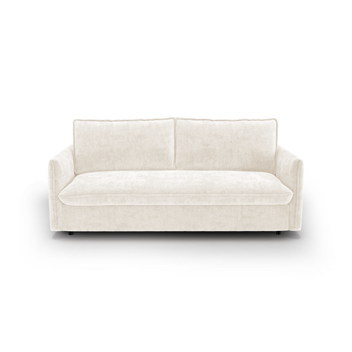 Premium Interiors - Express-slaapbank AVA - gewaafd fluweel crème 178cm