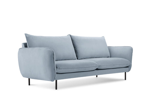 Cosmopolitan Design Bank Vienna 2-zits, flueel, lichtblauw - 92x160x95cm