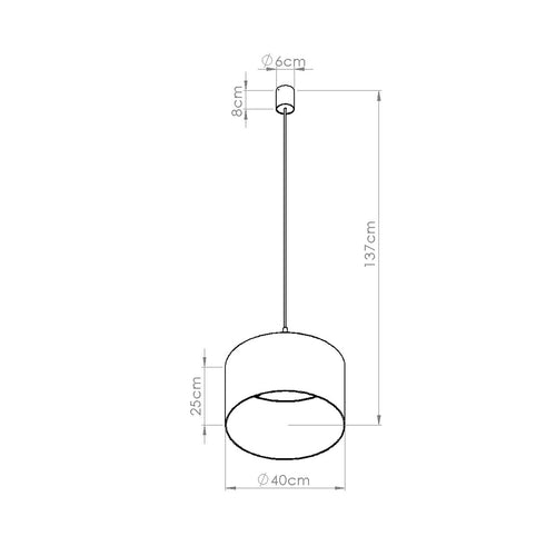 Sollux Lighting Hanglamp NEVIA bordeaux - 40x40x137cm