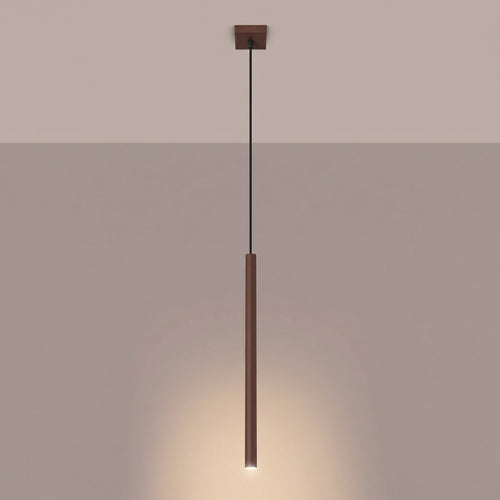 Sollux Lighting Hanglamp PASTELO 1 bruin - 8x8x120cm