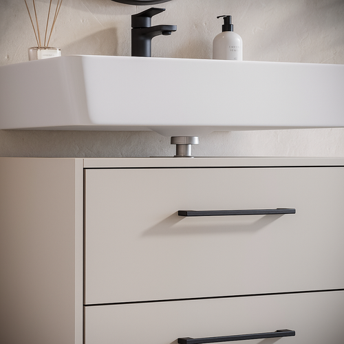 Badplaats Wastafelkast Florence 60 x 35 x 47 cm – Cashmere – Onderkast met Uitsparing