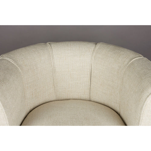 Dutchbone Flower Fauteuil/ Draaistoel Beige