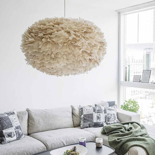 Umage Eos X-large hanglamp light brown - met koordset wit - Ø 75 cm - vtwonen shop