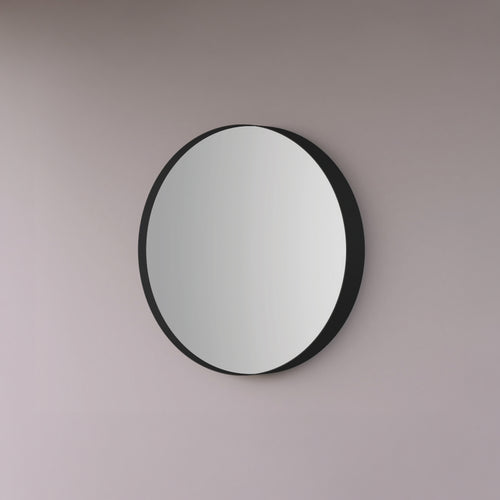Spinder Design SENNE Badkamerspiegel rond zwart Ø60