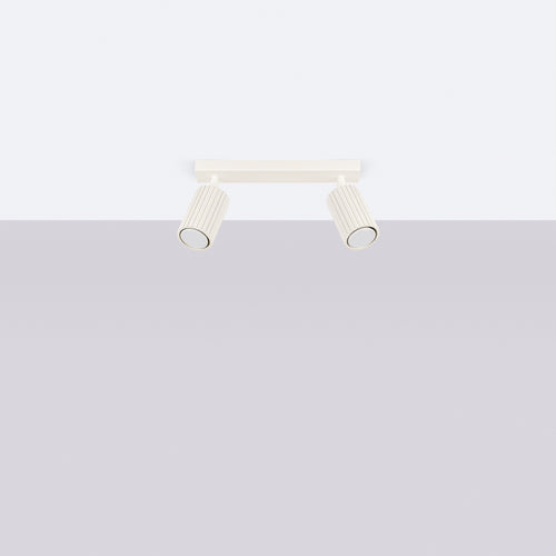 Sollux Lighting Plafondlamp KARBON 2 beige - 30x6,5x16,5cm