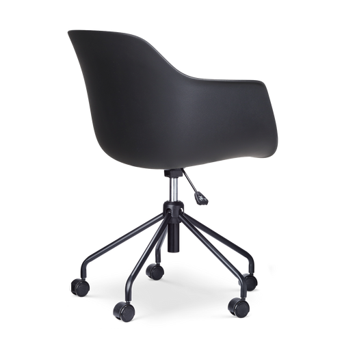 Nolon Nout-Liz eetkamerstoel zwart met nougatbruin zitkussen - zwart onderstel