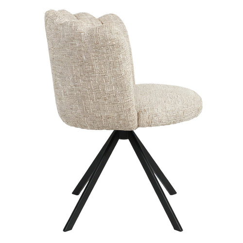 Giga Meubel Eetkamerstoel Julien - Taupe Draaibaar - Zithoogte 48cm - Set van 2