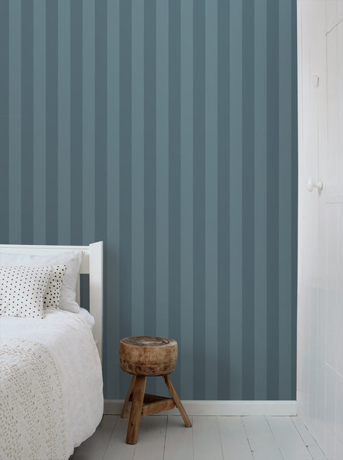 Sanders & Sanders behang strepen blauw - 50 x 900 cm - 935392