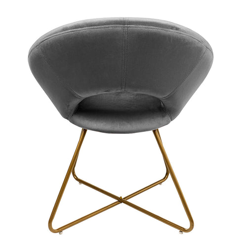 Home Deluxe Velvet Stoel SELESA Grijs Grijs - vtwonen shop