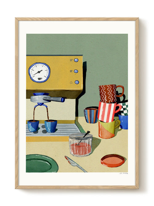 Eva Halfers - Cafezinho - PSTR studio Kunst Poster - vtwonen shop