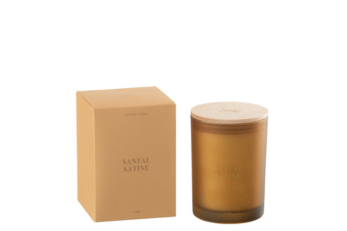 J-Line geurkaars Accords Essentiels - Santal Satiné - geel - 38U