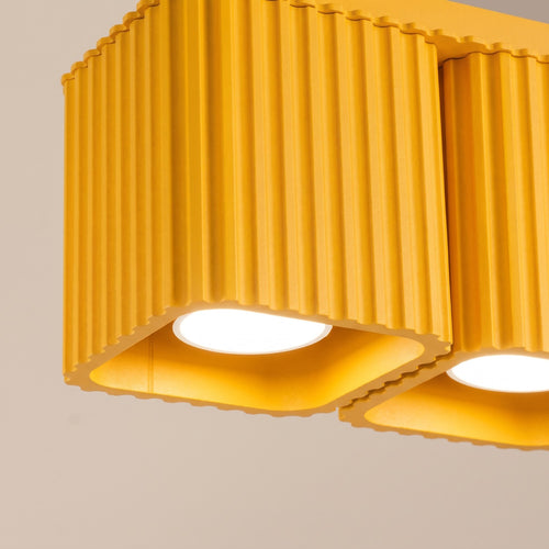 Sollux Lighting Plafondlamp RIFF 2 geel GU10 - 20,5x10x12cm
