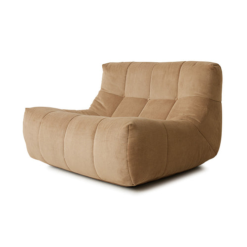 HKLIVING stoel Lazy lounge – corduroy rib brown - vtwonen shop