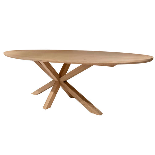 DÉJA Living Eettafel Lusa - Ovaal Naturel Eikenhout - 240x100x78cm