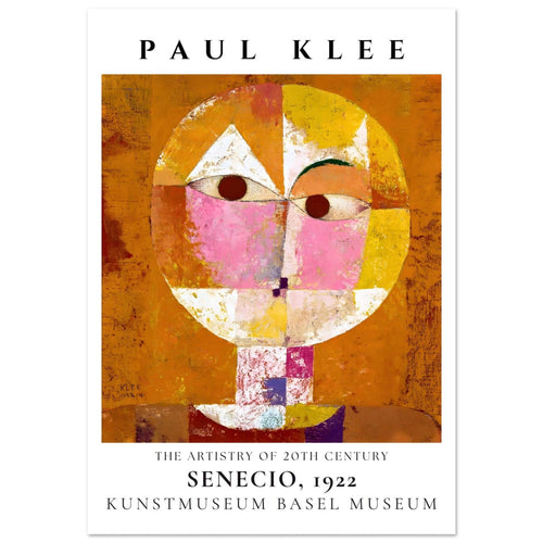 Artfulprints Poster met Lijst Paul Klee - Senecio   - 30x40 cm - Meerkleurig