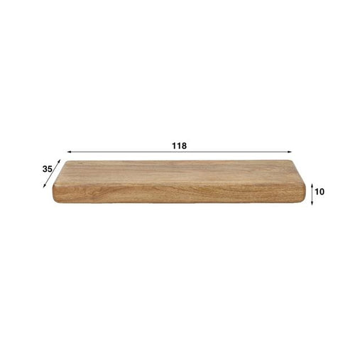 Giga Meubel Wandplank Sleek - Naturel Hout - 118x35x10cm - vtwonen shop