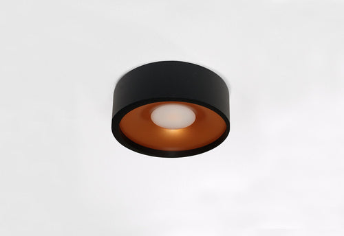 Artdelight plafondlamp Orlando - 1 lichts - 14  x 5   cm - zwart - goud - vtwonen shop