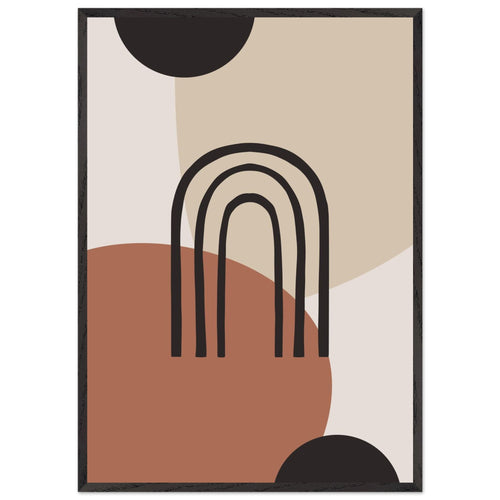Artfulprints Poster met Lijst Boho - Natural arches   - 70x100 cm - Terracotta