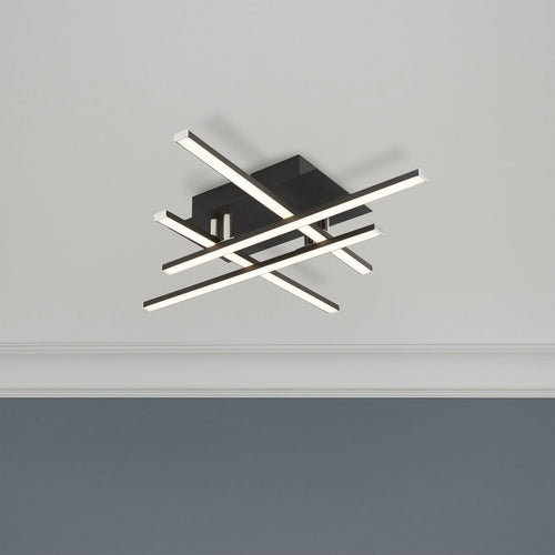 Searchlight MATRIX - Geïntegreerde Led Flush Fitting 4 Licht Zwart