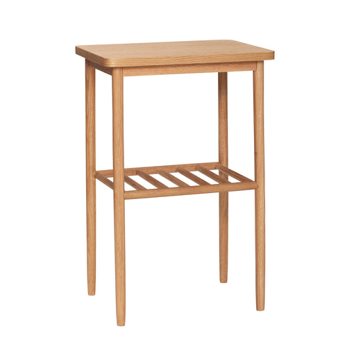 Hübsch bijzettafel Acorn - mdf/eikenfineer/eikenhout - 40x30xh62cm