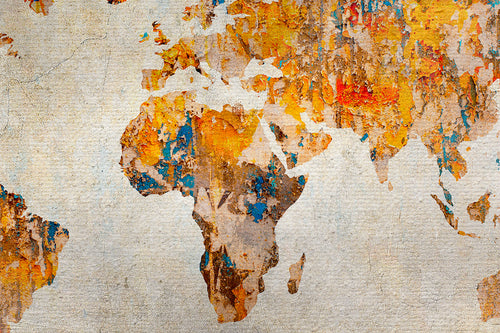 Canvas 60x40 Afdruk Oude Kaart