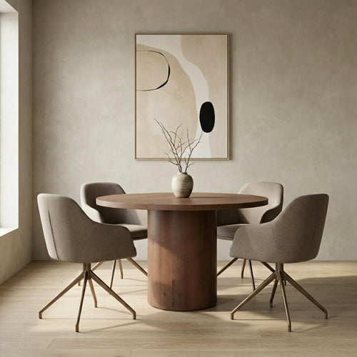 DÉJA Living Eettafel Carmona - Rond Bruin Hout - Ø120x76cm