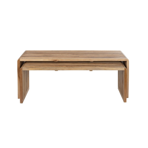 Housecraft Living Djia Salontafel Rechthoekig Teak Hout - Set van 2 - vtwonen shop