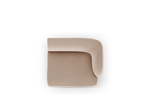 Micadoni rechter module Miley flueel cappuccino - 90x90x70cm