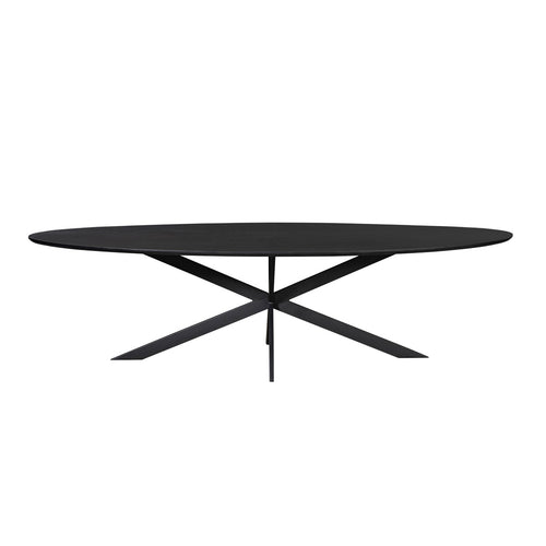 Starfurn Eettafel Ferris - Ovaal Zwart Hout - 280x110x76cm