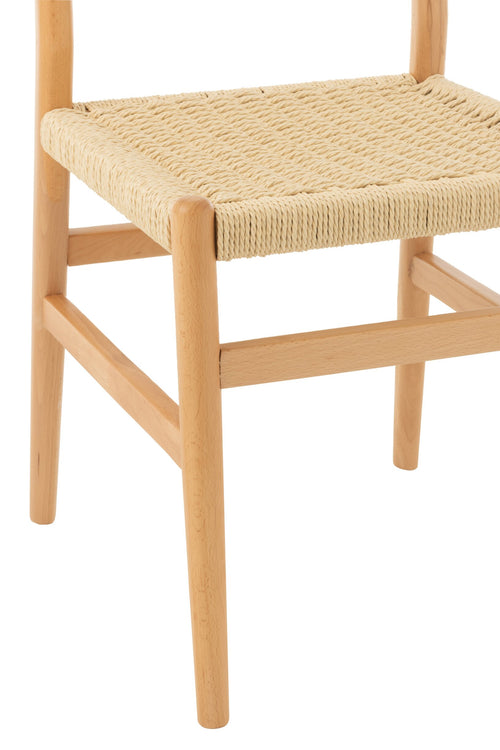 J-Line stoel Lap - beukenhout/touw - naturel