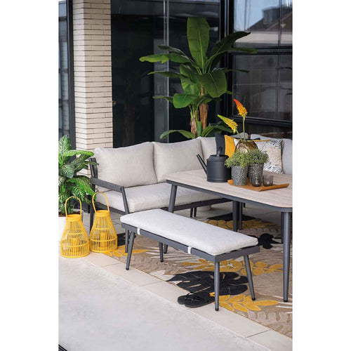 Garden Impressions sportbank Tineo donker grijs 120x40 cm