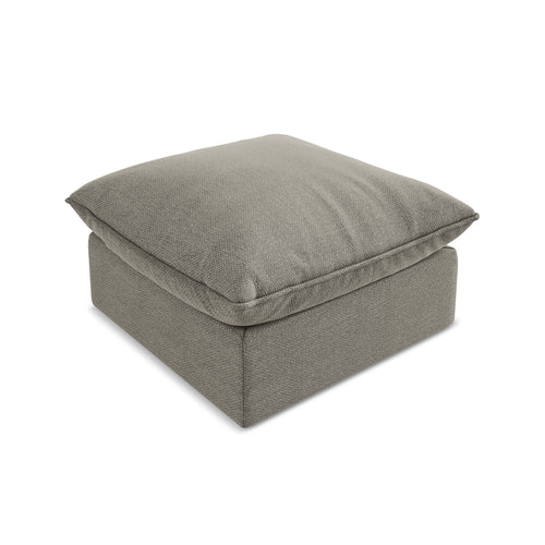 LaMiaSofa Poef Ravenna - bouclé - grijs - 75x75x45